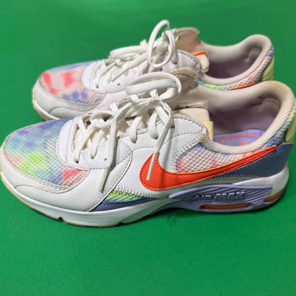 Nike Air Max Excee Shoes Womens US9 White Multicolor Tie Dye Sneakers DD9671-900